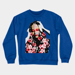 Girl in flower Crewneck Sweatshirt